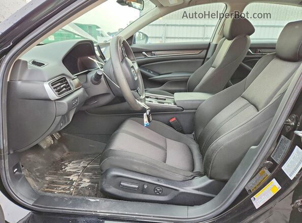 1HGCV1F46LA037343 2020 HONDA ACCORD Black წინა სალონის ხედი