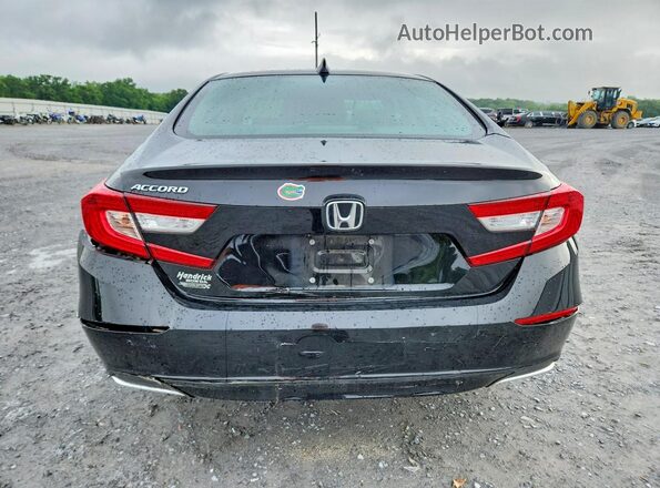 1HGCV1F46LA037343 2020 HONDA ACCORD Black უკანა ხედი