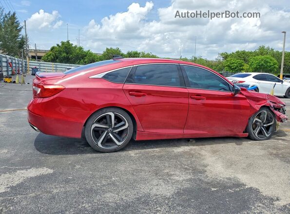 1HGCV1F46MA058081 2021 HONDA ACCORD Red 