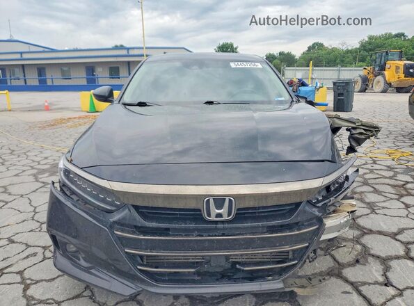 1HGCV1F46NA077201 2022 HONDA ACCORD Black Դիմացի տեսք