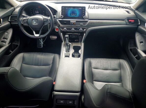 1HGCV1F46NA077201 2022 HONDA ACCORD Black Առջևի վահանակի տեսք
