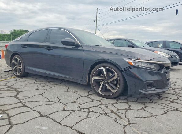 1HGCV1F46NA077201 2022 HONDA ACCORD Black Առջևի աջ
