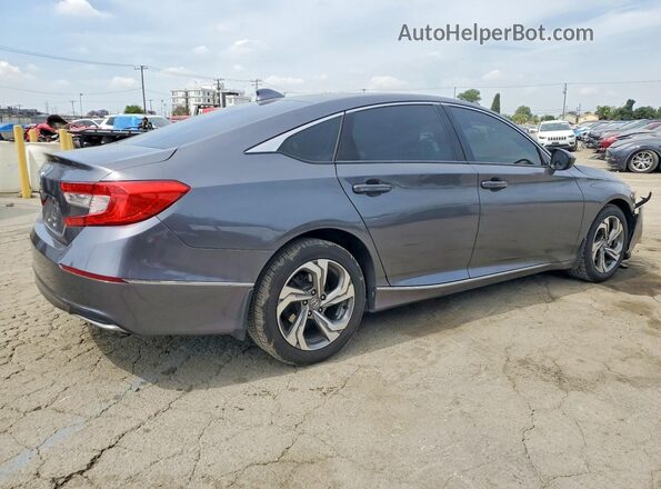 1HGCV1F47JA073880 2018 HONDA ACCORD Gray Trasero derecho