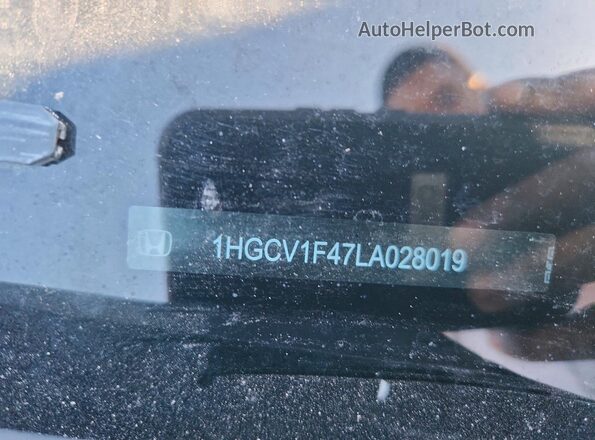 1HGCV1F47LA028019 2020 HONDA ACCORD Gray Widok komory silnika