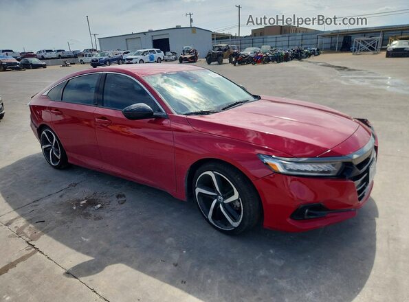 1HGCV1F47MA000254 2021 HONDA ACCORD Red 