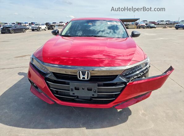 1HGCV1F47MA000254 2021 HONDA ACCORD Red 