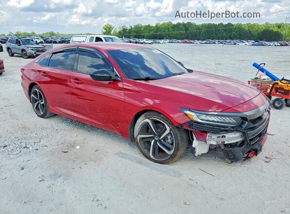 1HGCV1F47MA091395 2021 HONDA ACCORD Red 