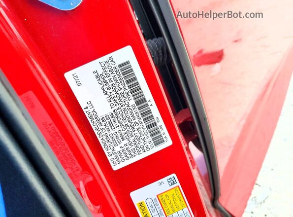 1HGCV1F47MA091395 2021 HONDA ACCORD Red 