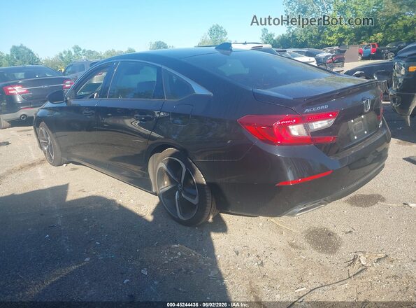 1HGCV1F47NA010168 2022 HONDA ACCORD Black უკანა მარცხენა