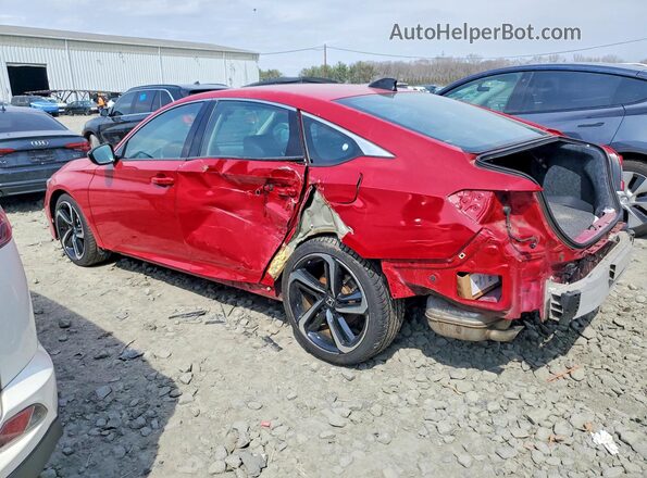 1HGCV1F47NA016195 2022 HONDA ACCORD Red Հետևի ձախ