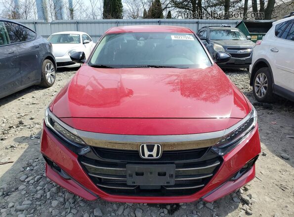 1HGCV1F47NA016195 2022 HONDA ACCORD Red Դիմացի տեսք