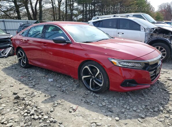 1HGCV1F47NA016195 2022 HONDA ACCORD Red Առջևի աջ