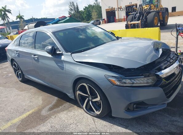 1HGCV1F47NA062142 2022 HONDA ACCORD Gray 