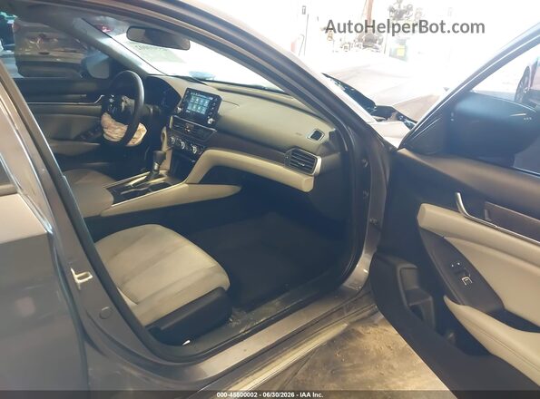 1HGCV1F48KA165985 2019 HONDA ACCORD Gray Вид салону спереду