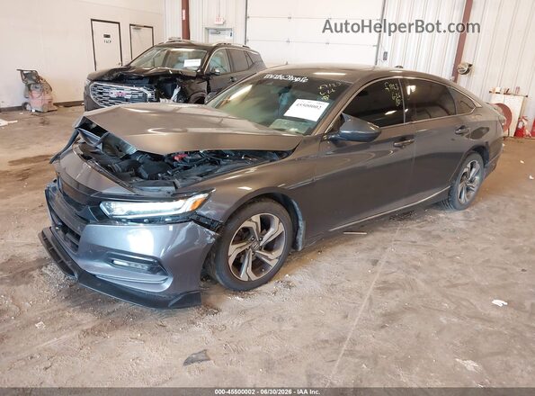 1HGCV1F48KA165985 2019 HONDA ACCORD Gray Передня ліва чверть