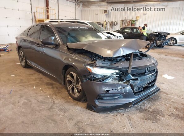 1HGCV1F48KA165985 2019 HONDA ACCORD Gray Вид спереду