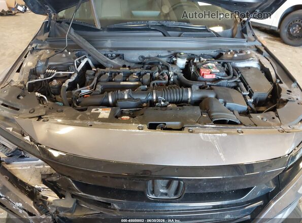 1HGCV1F48KA165985 2019 HONDA ACCORD Gray Вид ззаду