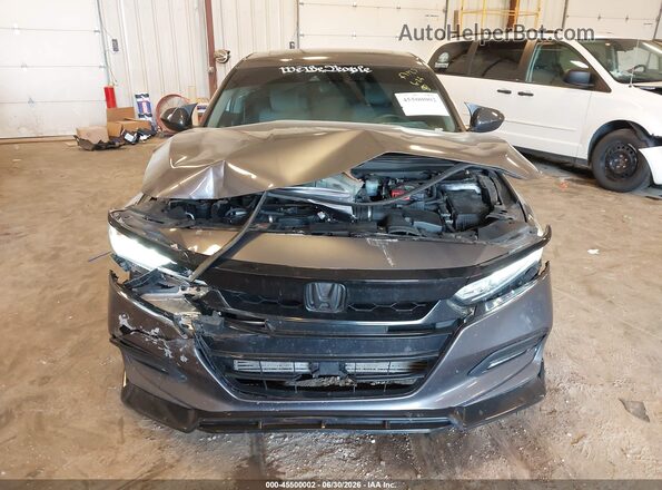 1HGCV1F48KA165985 2019 HONDA ACCORD Gray Вид щитка приладів