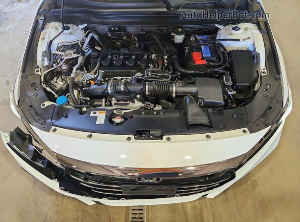 1HGCV1F48MA030668 2021 HONDA ACCORD White Սալոնի հետևի տեսք
