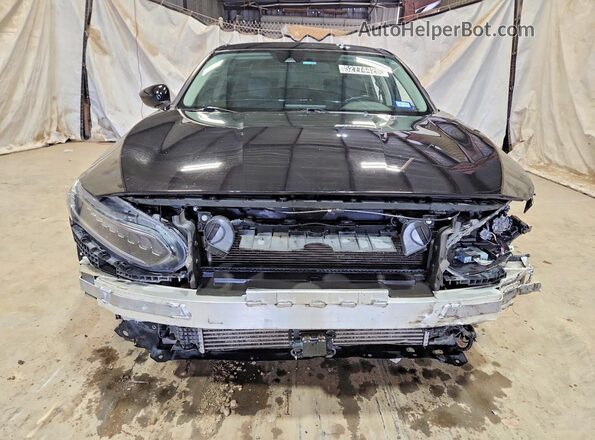 1HGCV1F48MA118975 2021 HONDA ACCORD Black Widok z przodu