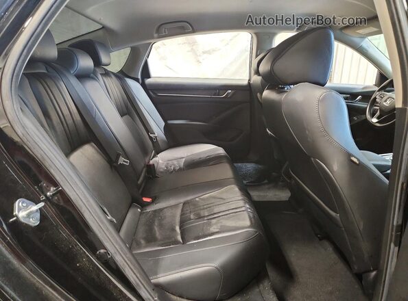 1HGCV1F48MA118975 2021 HONDA ACCORD Black Widok tylnych siedzeń
