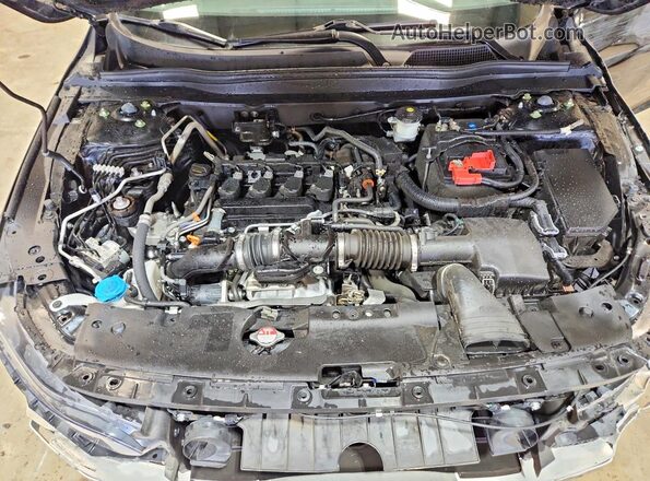 1HGCV1F48MA118975 2021 HONDA ACCORD Black Widok wnętrza z tyłu