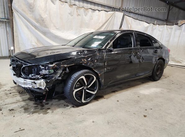 1HGCV1F48MA118975 2021 HONDA ACCORD Black Widok naklejki z numerem VIN