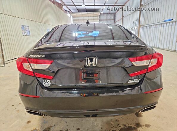 1HGCV1F48MA118975 2021 HONDA ACCORD Black Widok z tyłu