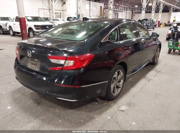 1HGCV1F49JA055557 2018 HONDA ACCORD Black უკანა მარჯვენა
