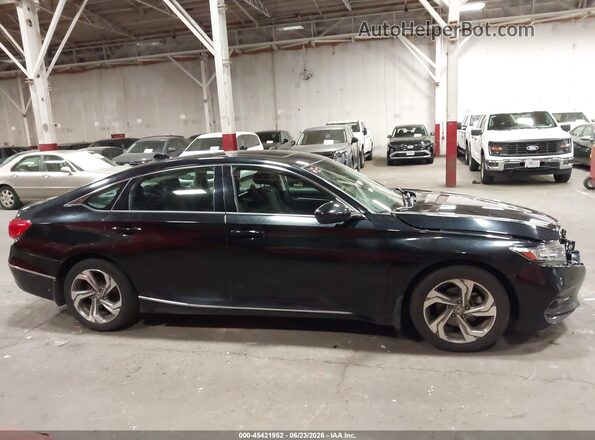 1HGCV1F49JA055557 2018 HONDA ACCORD Black სალონის 360-გრადუსიანი ხედი