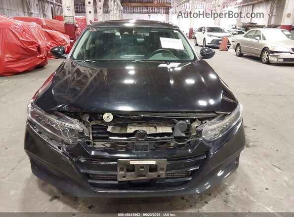 1HGCV1F49JA055557 2018 HONDA ACCORD Black უკანა სალონის ხედი