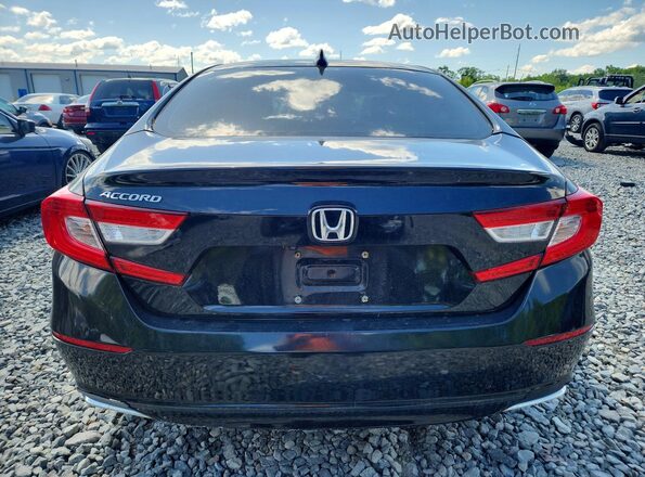 1HGCV1F49JA055591 2018 HONDA ACCORD Black Հետևի տեսք