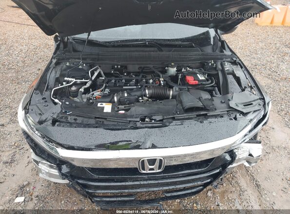 1HGCV1F49JA055607 2018 HONDA ACCORD Черный Вид сзади