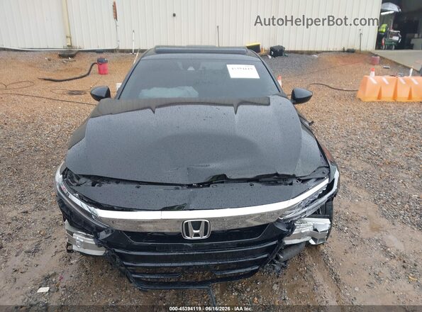 1HGCV1F49JA055607 2018 HONDA ACCORD Черный Вид задней части салона