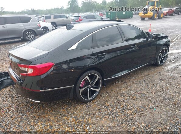 1HGCV1F49JA055607 2018 HONDA ACCORD Черный Задняя правая четверть
