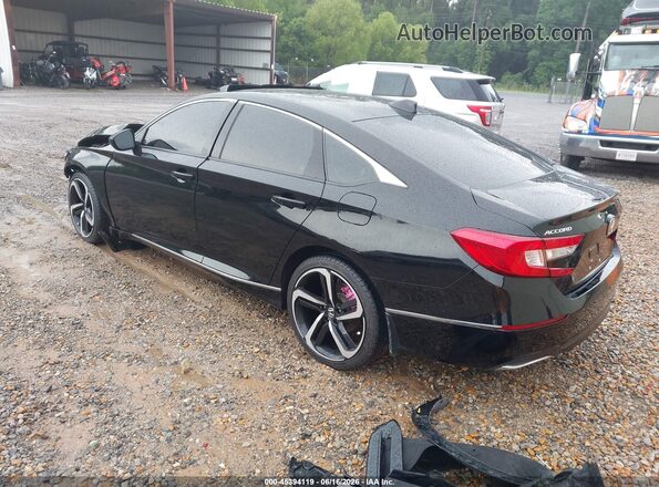 1HGCV1F49JA055607 2018 HONDA ACCORD Черный Задняя левая четверть