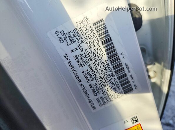 1HGCV1F49KA173819 2019 HONDA ACCORD White Widok komory silnika