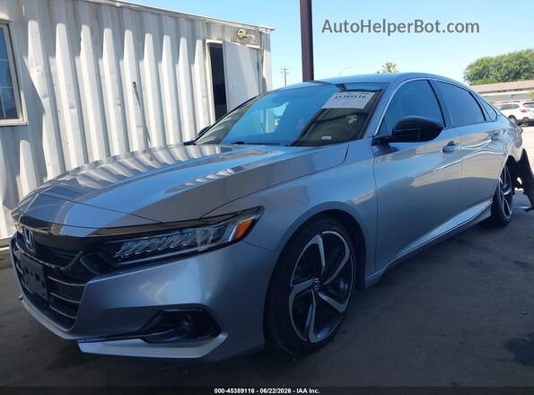 1HGCV1F49MA007044 2021 HONDA ACCORD Silver Vista interior de 360 grados