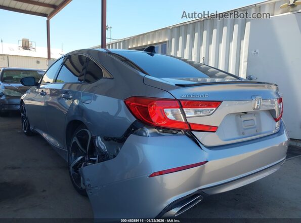 1HGCV1F49MA007044 2021 HONDA ACCORD Silver Trasero izquierdo