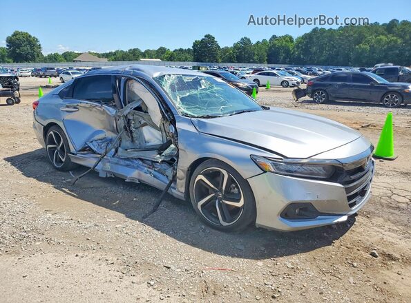 1HGCV1F49MA011353 2021 HONDA ACCORD Silver Front right
