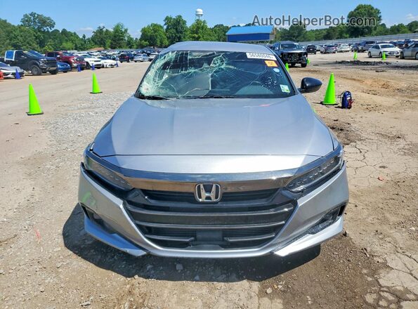 1HGCV1F49MA011353 2021 HONDA ACCORD Silver Front view