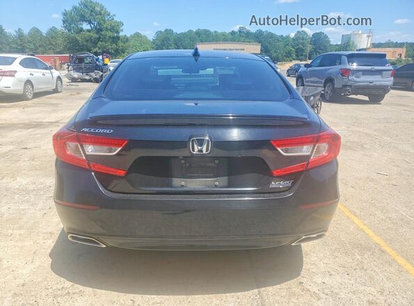 1HGCV1F49MA074095 2021 HONDA ACCORD Black უკანა ხედი