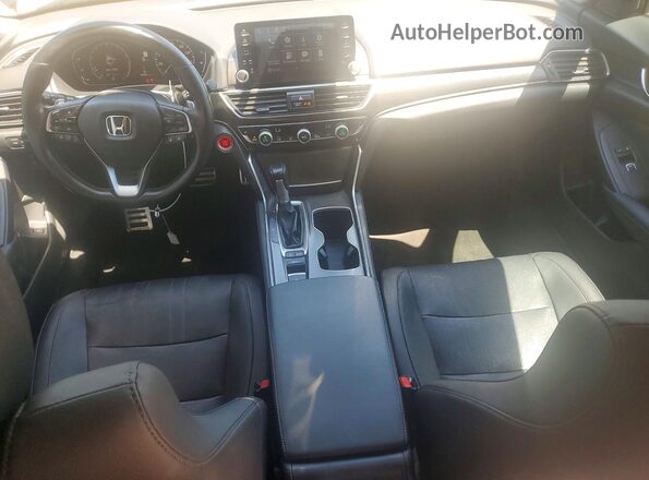 1HGCV1F49MA074095 2021 HONDA ACCORD Black წინა პანელის ხედი