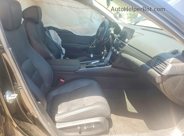 1HGCV1F49MA074095 2021 HONDA ACCORD Black წინა სალონის ხედი