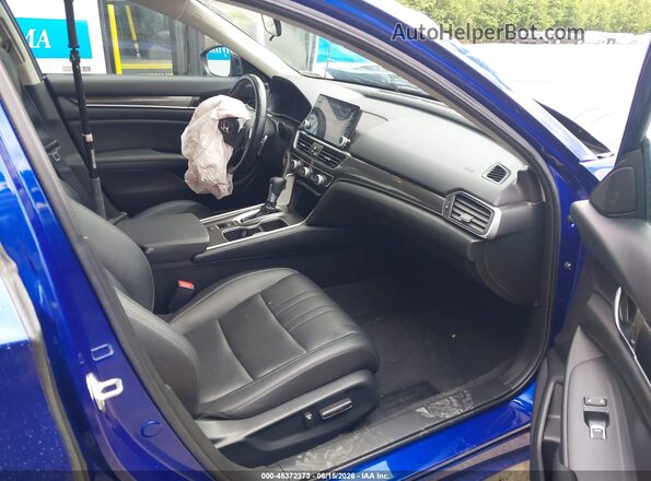 1HGCV1F49NA037341 2022 HONDA ACCORD Синий Вид салона спереди
