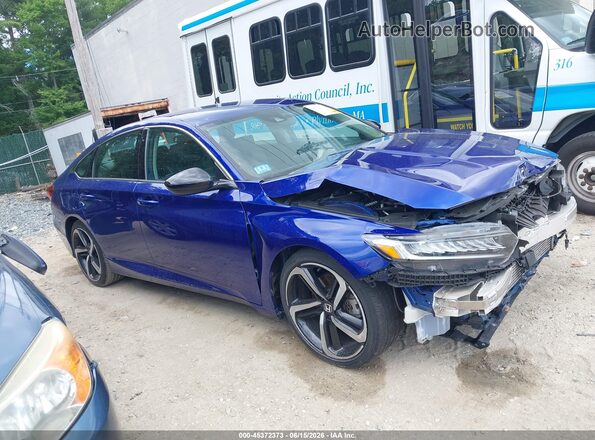 1HGCV1F49NA037341 2022 HONDA ACCORD Синий Панорамный вид салона 360°