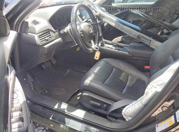 1HGCV1F4XMA034785 2021 HONDA ACCORD Black Widok wnętrza z przodu