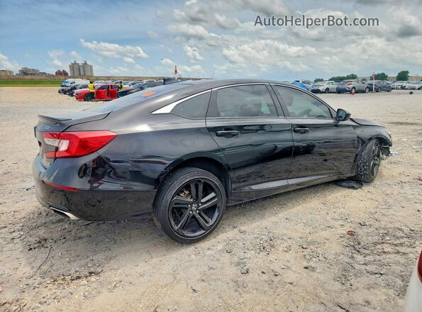 1HGCV1F4XMA034785 2021 HONDA ACCORD Black Tył prawy