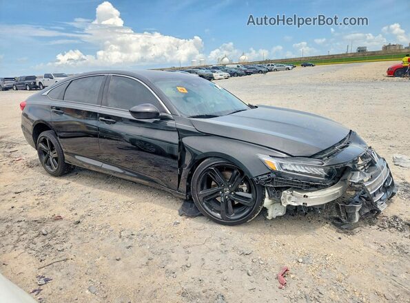 1HGCV1F4XMA034785 2021 HONDA ACCORD Black Przód prawy