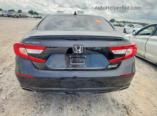 1HGCV1F4XMA034785 2021 HONDA ACCORD Black Widok z tyłu